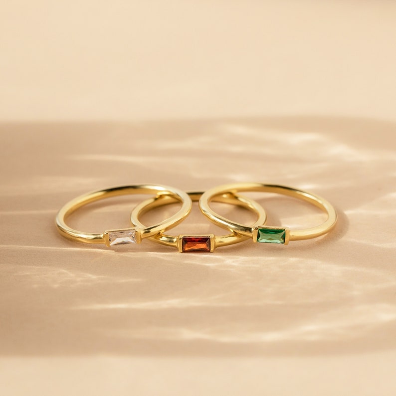 Simple Premium Birthstone Ring