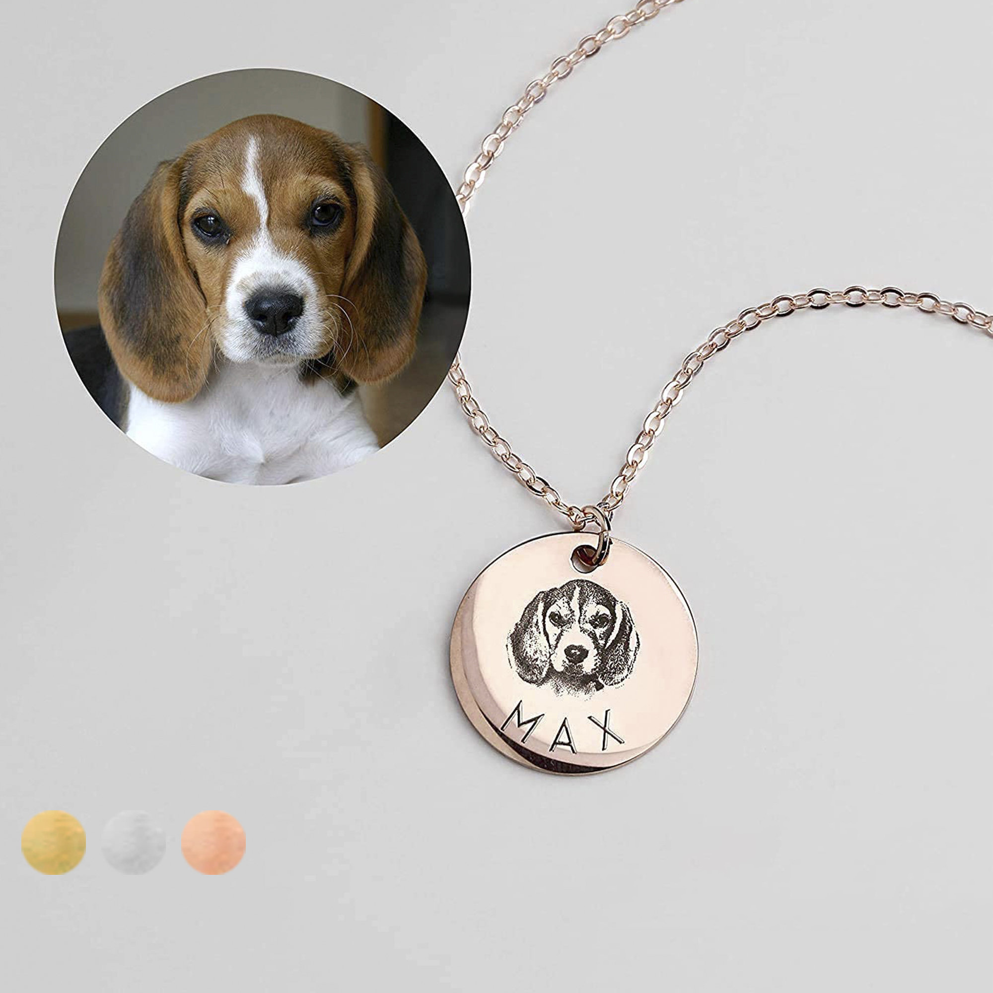 Custom Portrait Necklace for Pet Lovers