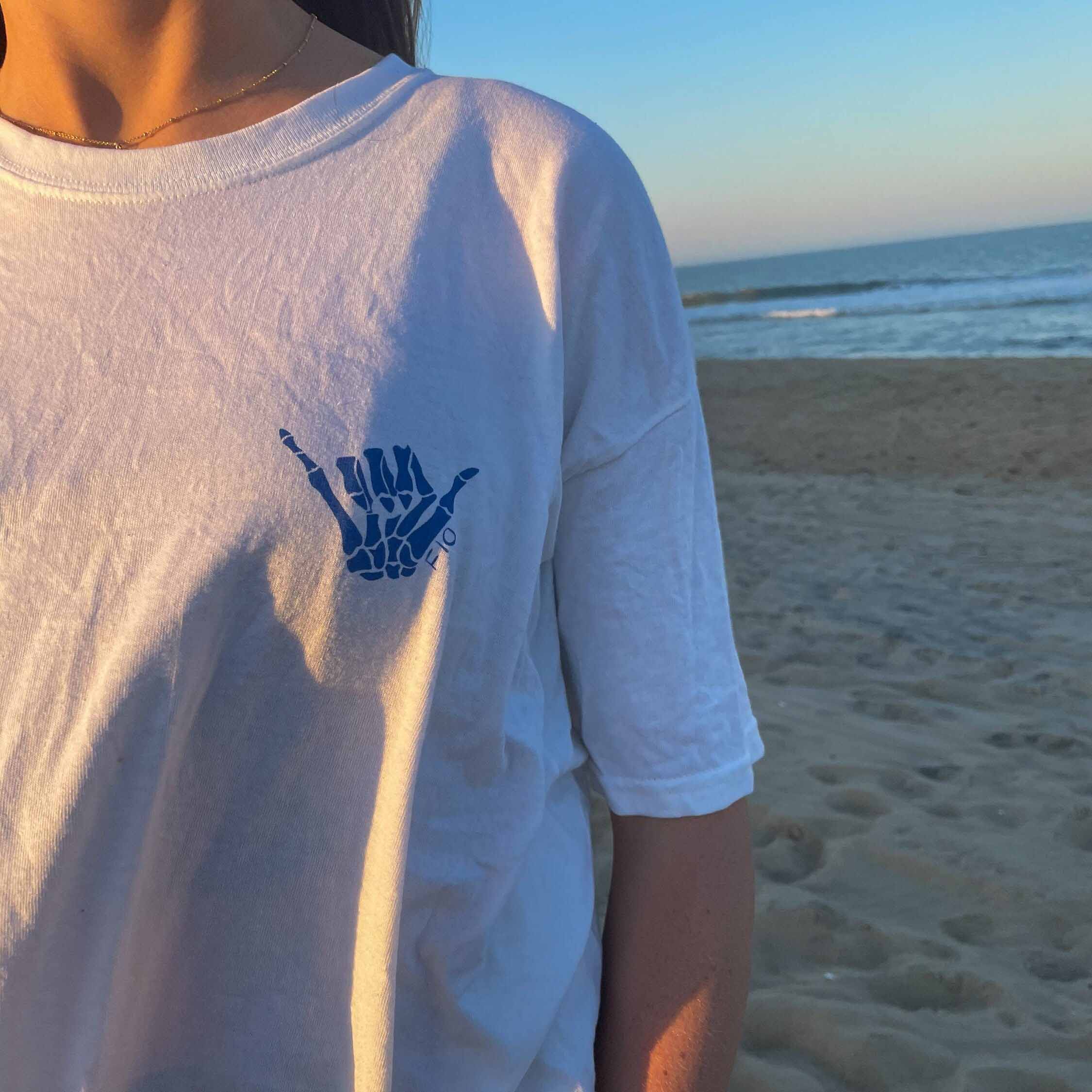 Women's Cruisin' Skeleton Oversized Cotton T-Shirt