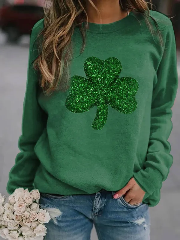 Unisex Hoodies Long Sleeve Streetwear Shamrock