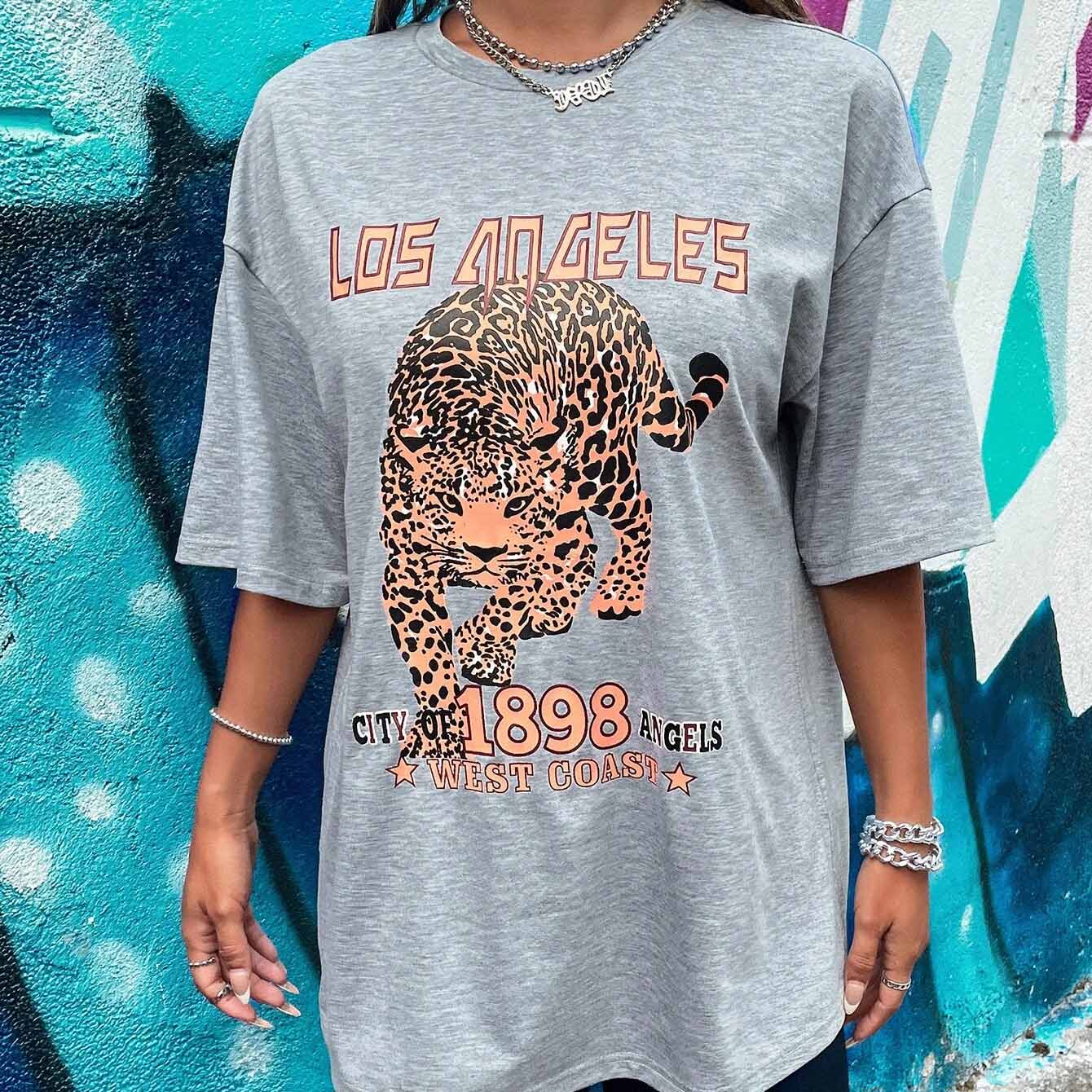 Women's Los Angeles Tigers Print Oversized T-Shirt