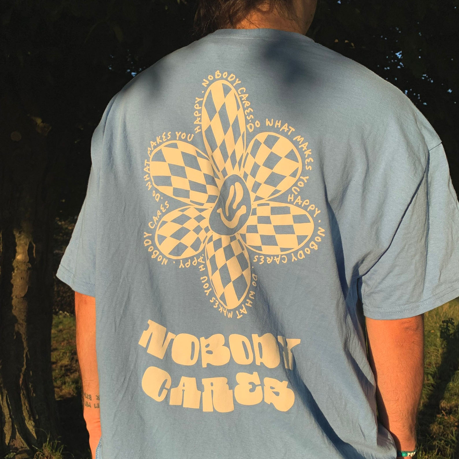 Women's Nobody Cares Flower Print T-Shirt