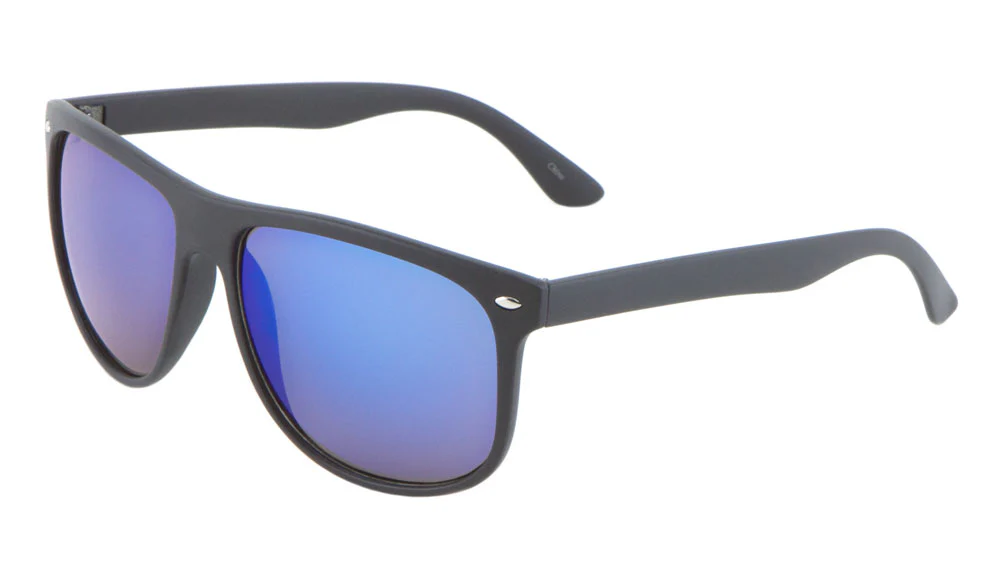 Stylish Classic Metal Accent Sunglasses with Mirror Lenses - Sleek and Modern Design
