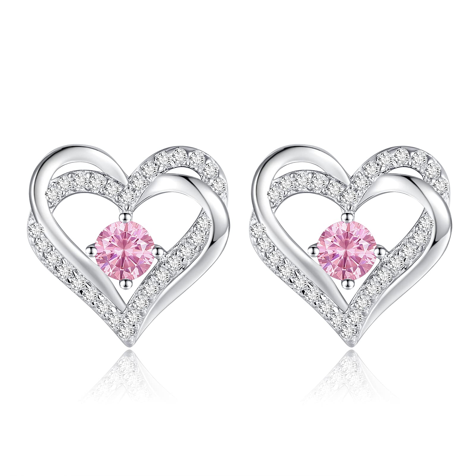 Birthstone Forever Love Earrings - Gift for Mom, Girlfriend, Daughter