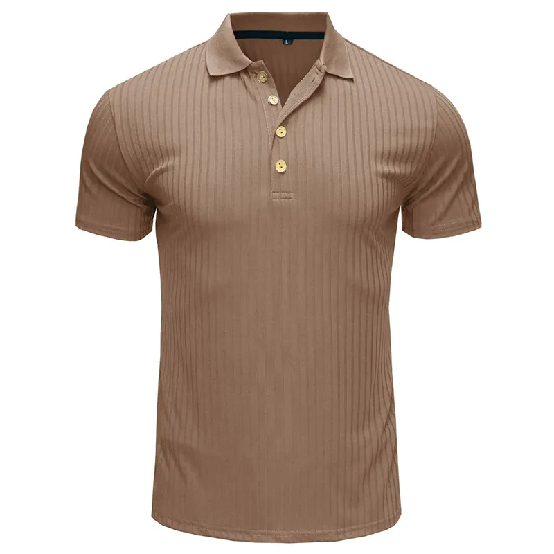 Men's Solid Color Patchwork Polo Shirt Men's Clothing