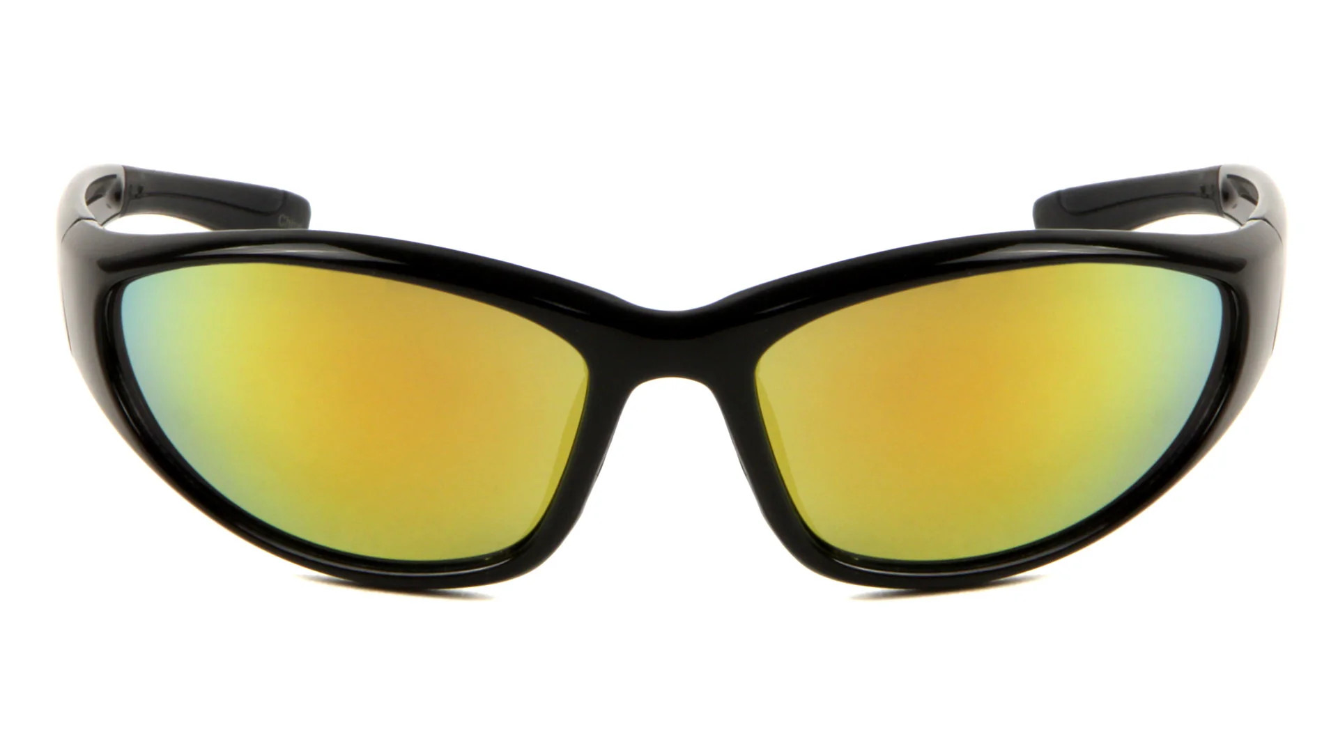 Compact Sporty Sunglasses with Colorful Mirror Lenses – Sleek Plastic Design for Active Style