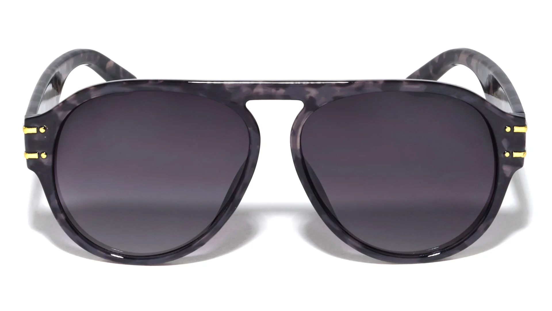 Chic Bridgeless Sunglasses with Bar Accent and Flat Top Design