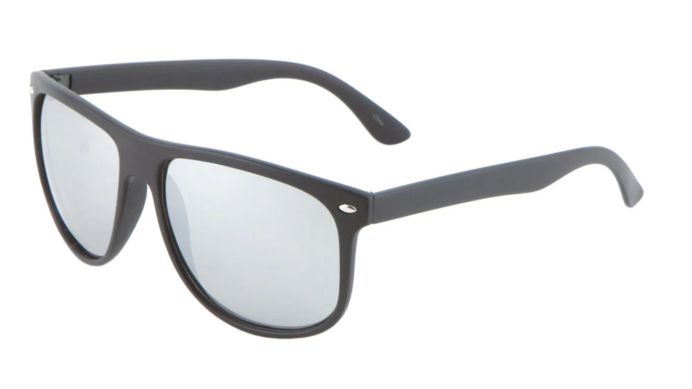 Stylish Classic Metal Accent Sunglasses with Mirror Lenses - Sleek and Modern Design
