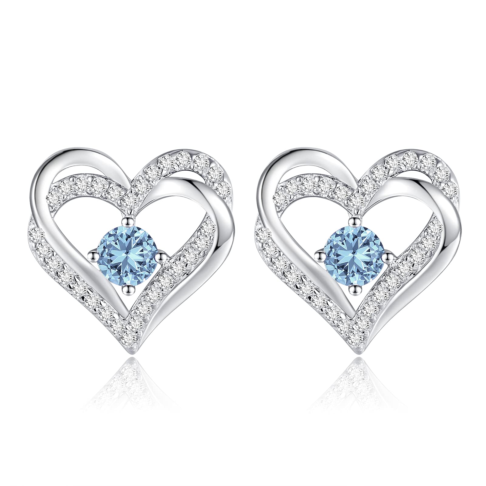 Birthstone Forever Love Earrings - Gift for Mom, Girlfriend, Daughter