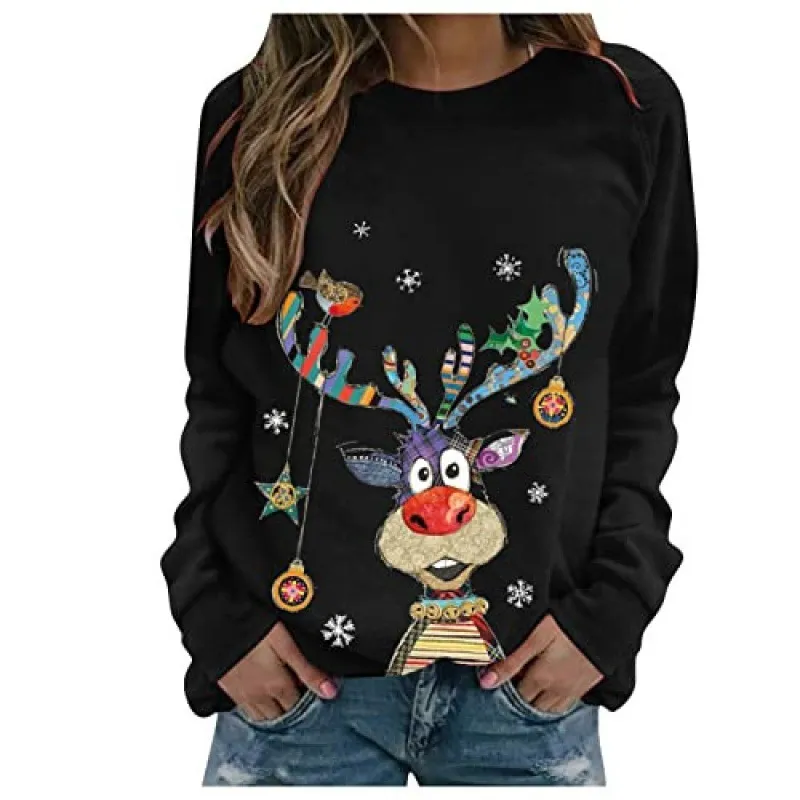 Women's Hoodies Long Sleeve Printing Streetwear Cartoon Letter Monster
