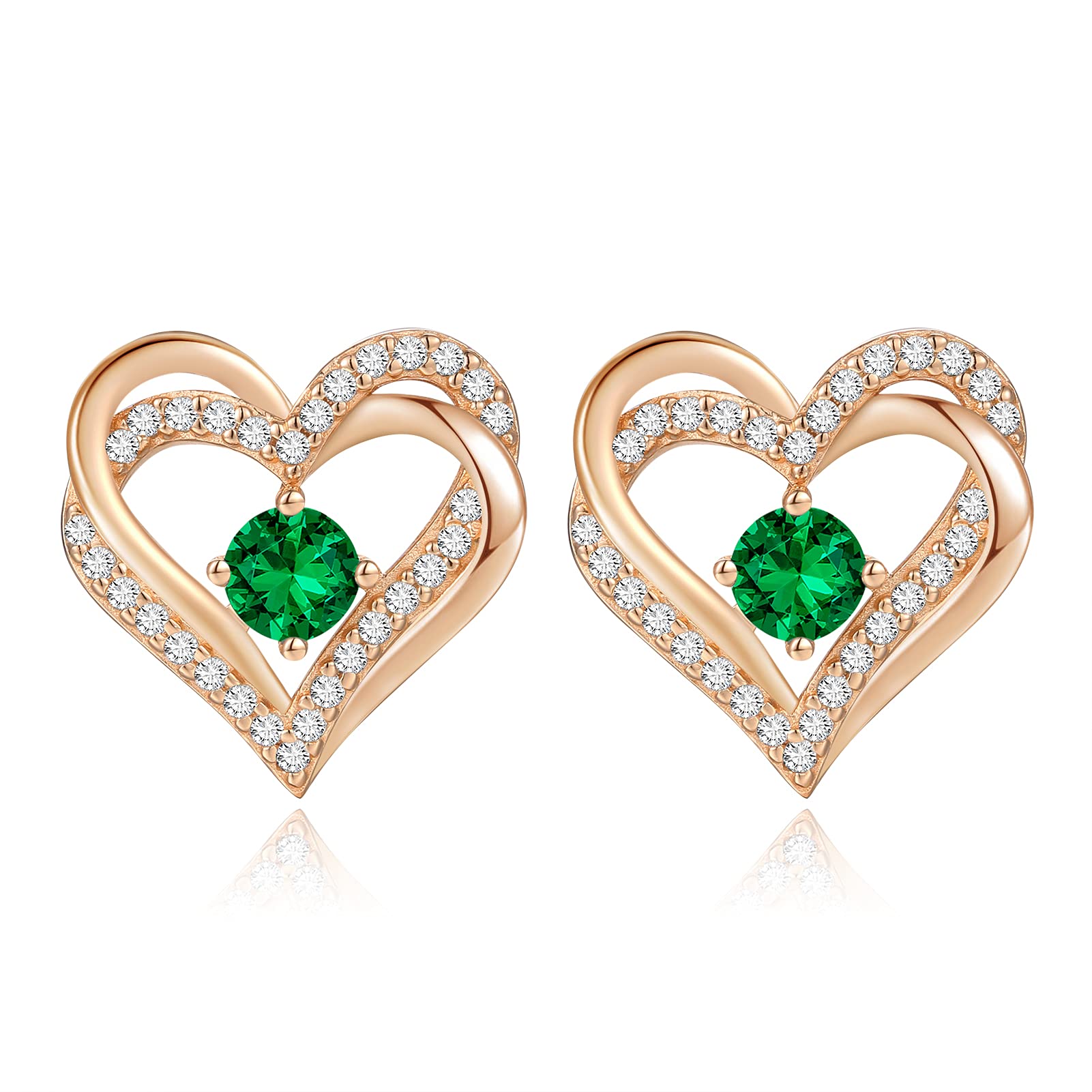 Birthstone Forever Love Earrings - Gift for Mom, Girlfriend, Daughter