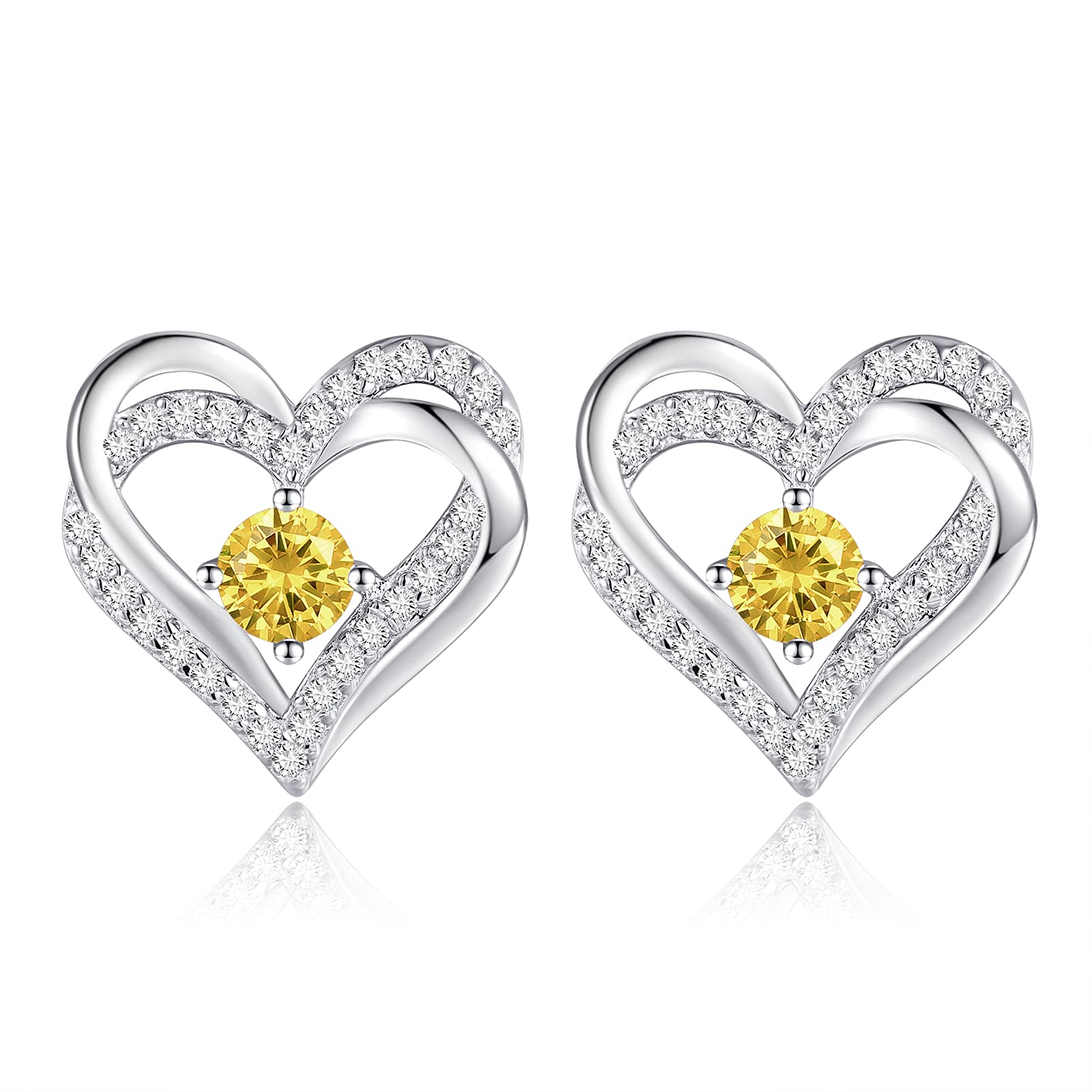 Birthstone Forever Love Earrings - Gift for Mom, Girlfriend, Daughter