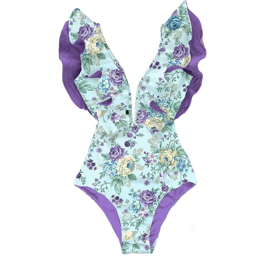 Ruffle Jungle Sexy One Piece Swimsuit