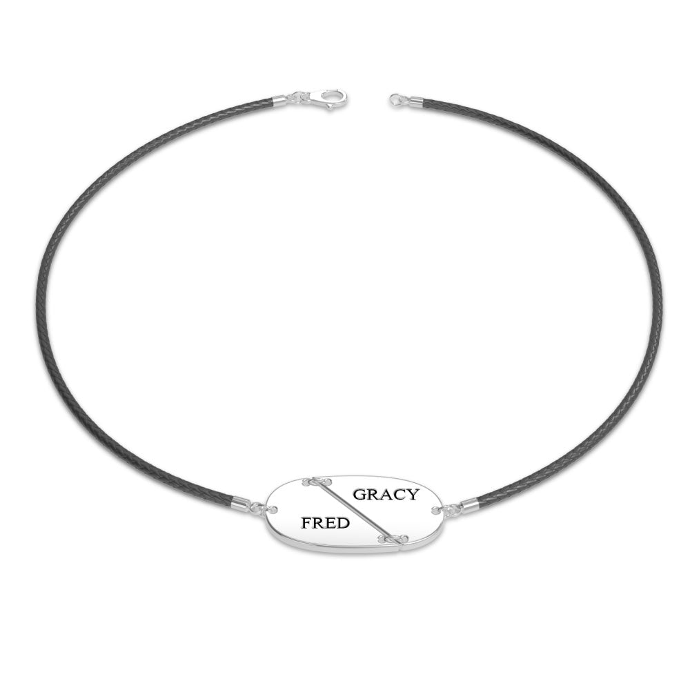 Custom Engraved Two Name Bracelet Valentine's Gift for Her