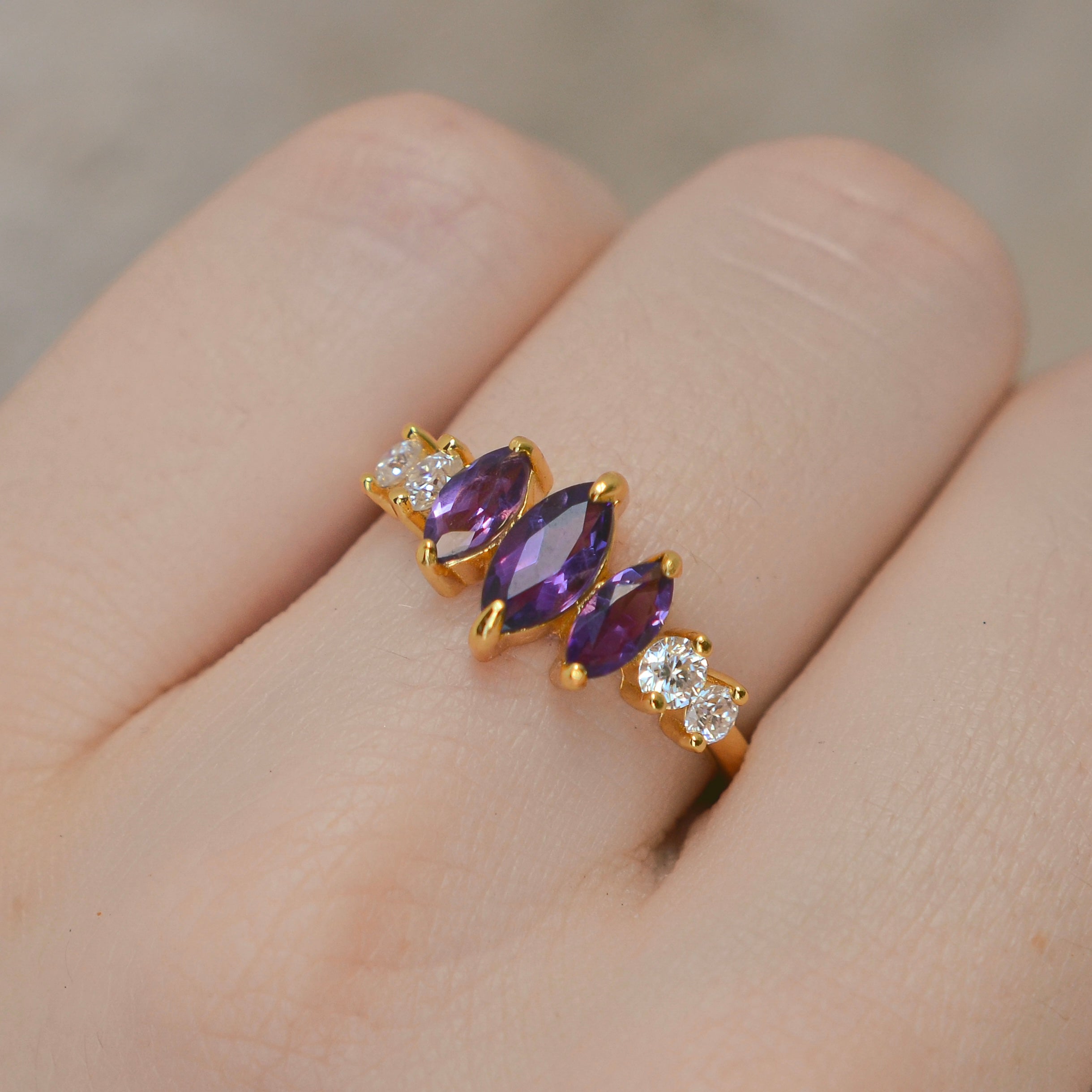 One of a kind piece birthstone Ring