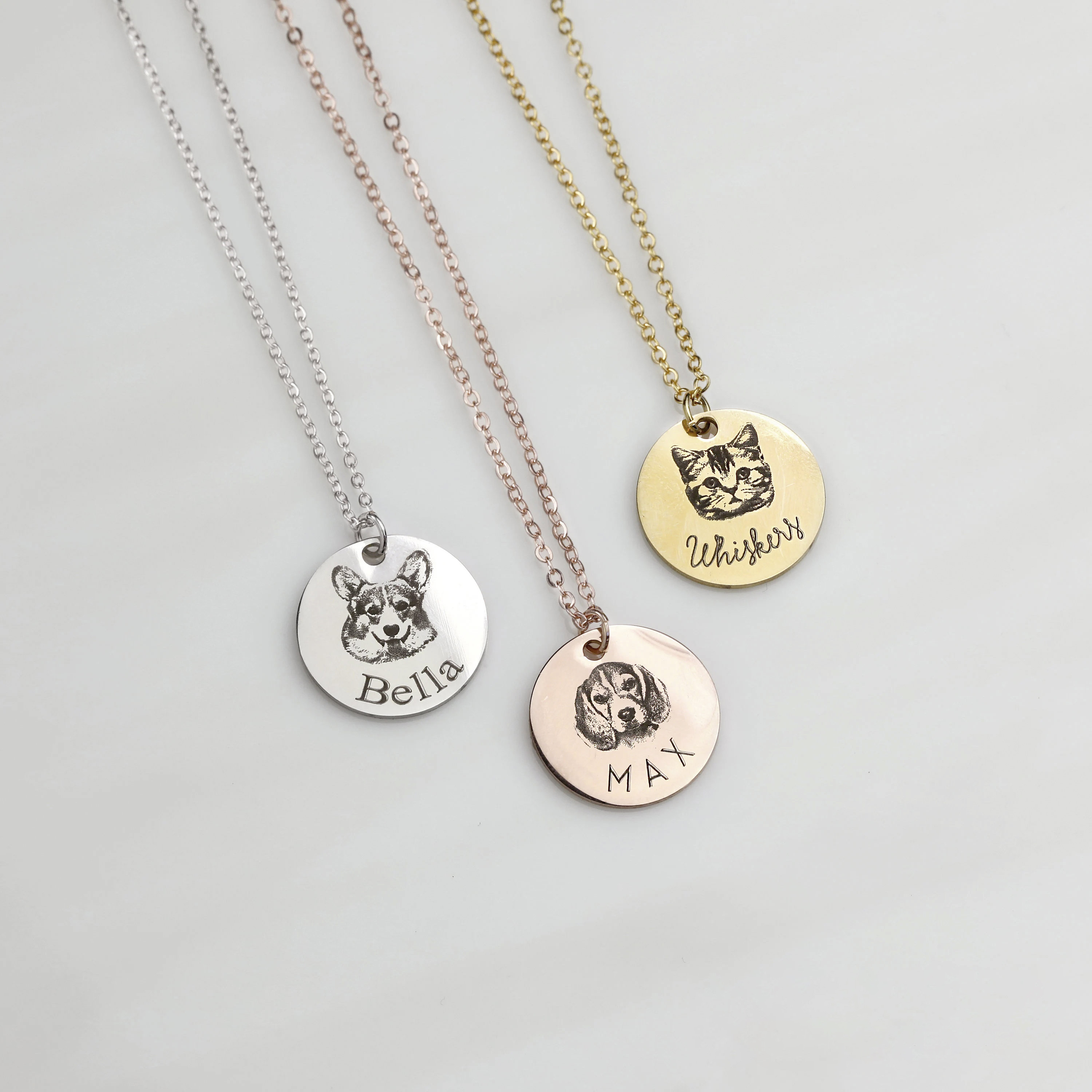 Custom Portrait Necklace for Pet Lovers