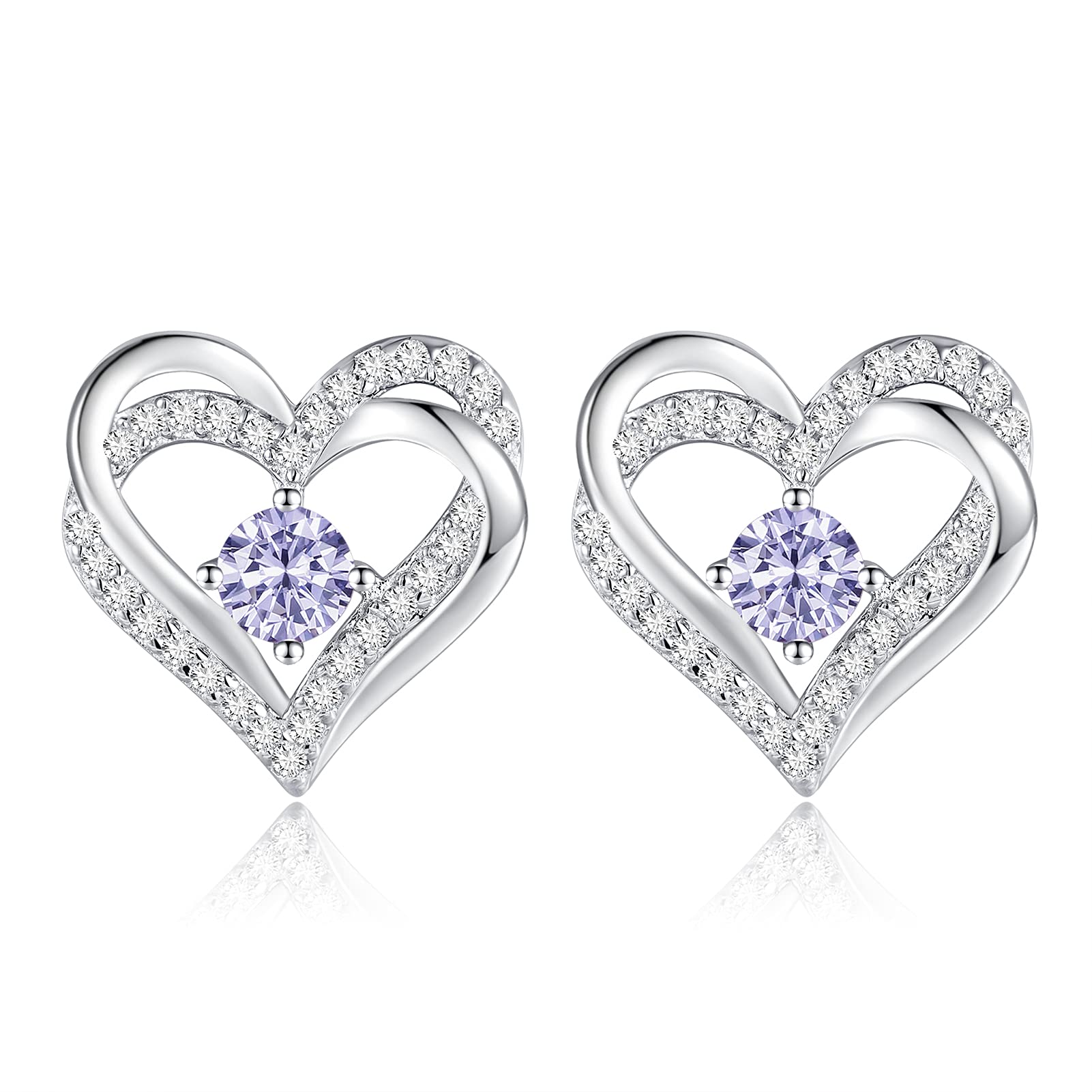 Birthstone Forever Love Earrings - Gift for Mom, Girlfriend, Daughter