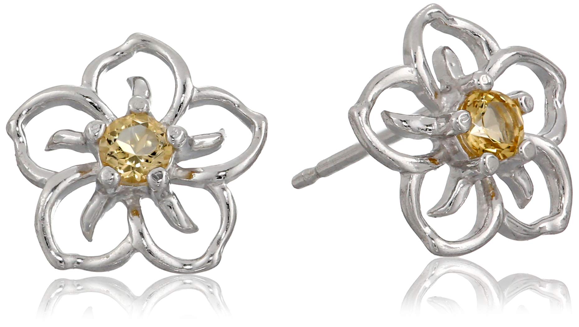 Birthstone Sky Flower Stud Earrings-for Family, Girlfriend, Mother