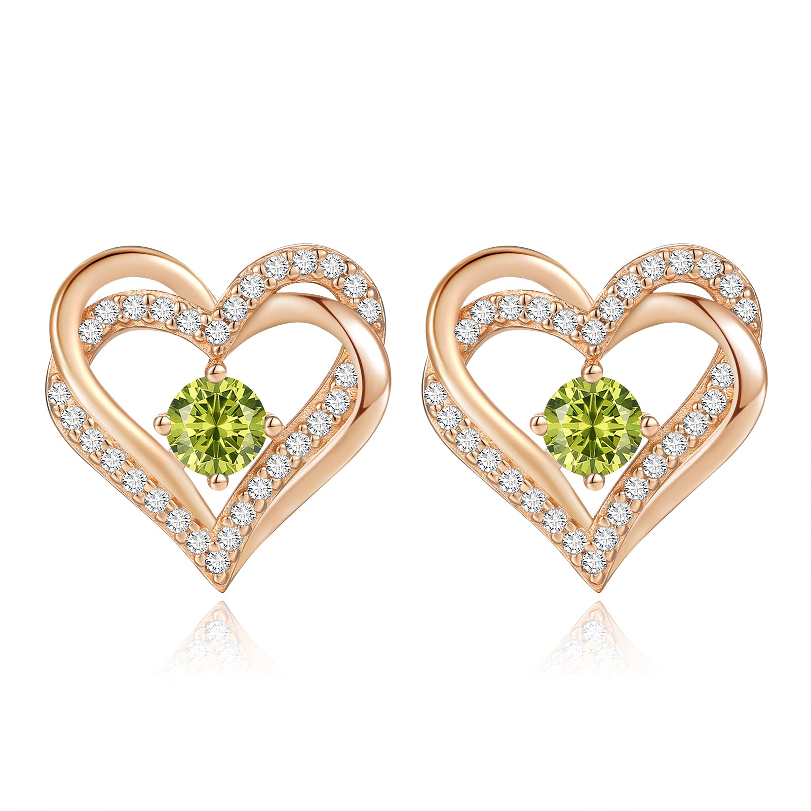 Birthstone Forever Love Earrings - Gift for Mom, Girlfriend, Daughter