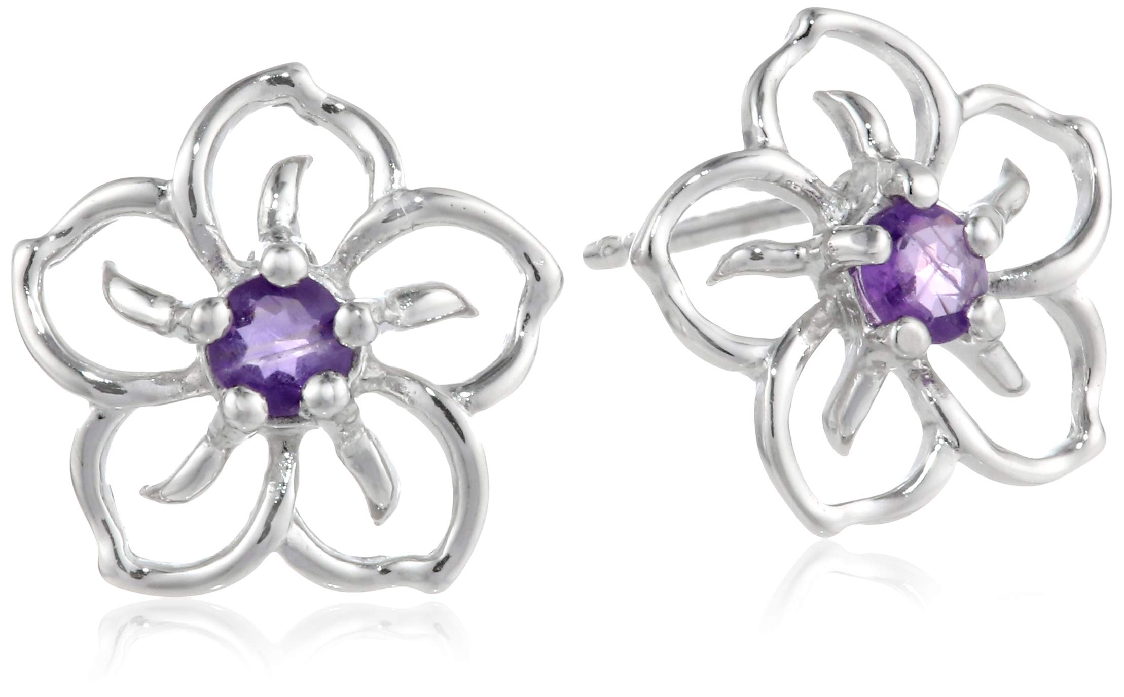Birthstone Sky Flower Stud Earrings-for Family, Girlfriend, Mother
