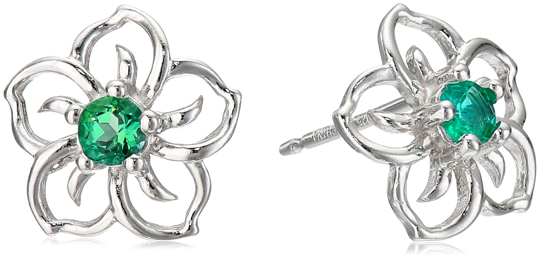 Birthstone Sky Flower Stud Earrings-for Family, Girlfriend, Mother