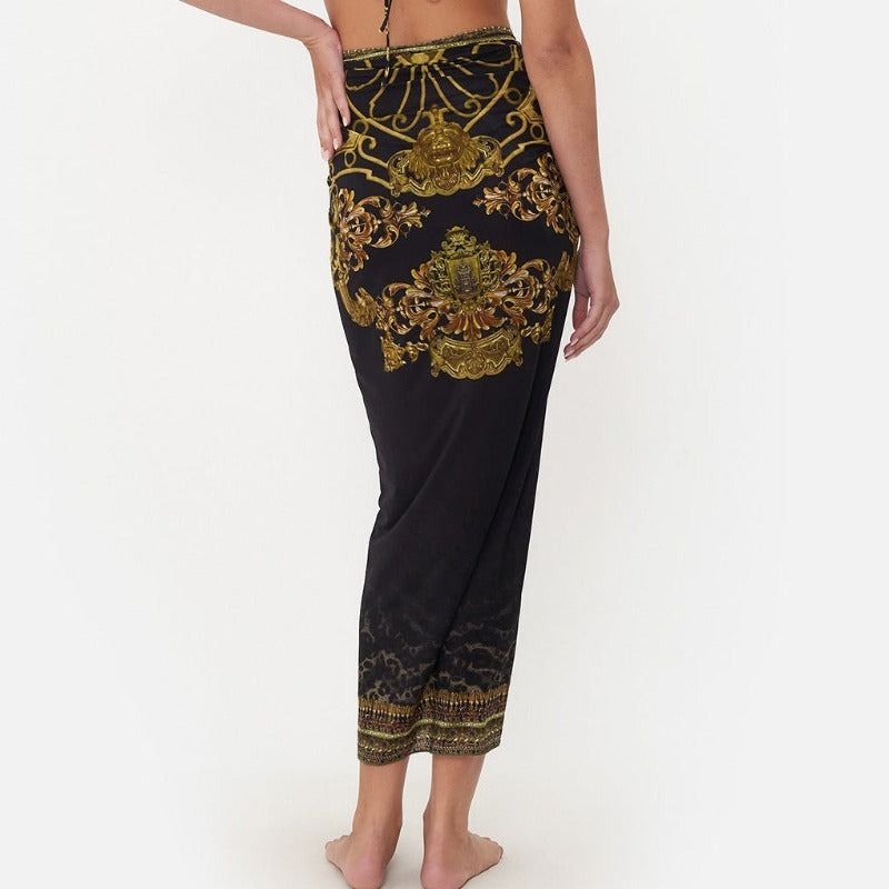 Ruffle Printed One Piece Swimsuit and Cover Up (Shipped on Apr 30th)