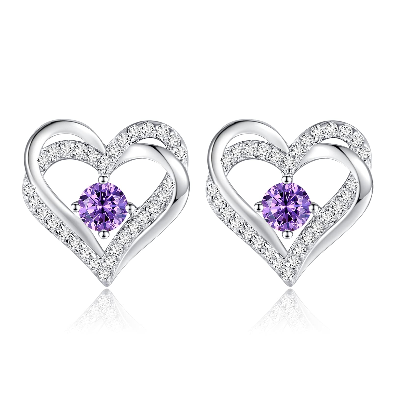 Birthstone Forever Love Earrings - Gift for Mom, Girlfriend, Daughter