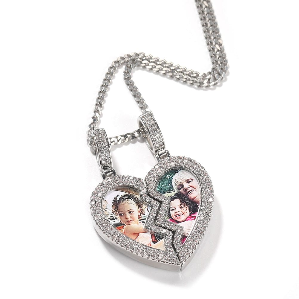 Double Photo Pendant Magnetic Frame 