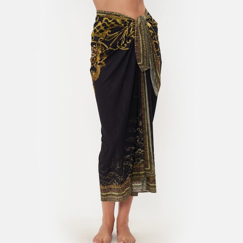 Ruffle Printed One Piece Swimsuit and Cover Up (Shipped on Apr 30th)