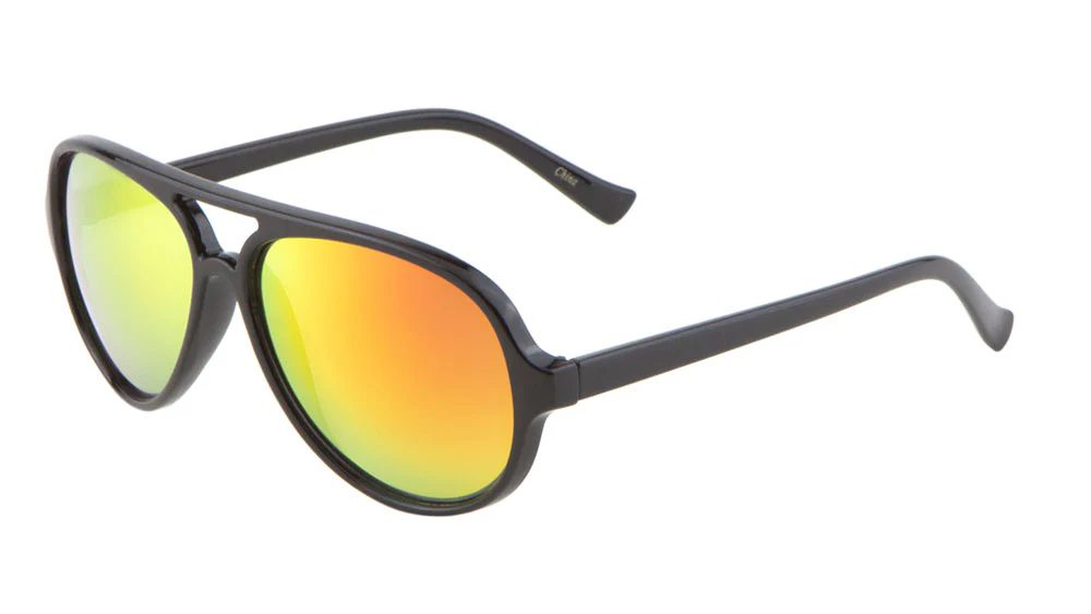 Bold Color Mirror Sunglasses - Classic Style with a Modern Twist