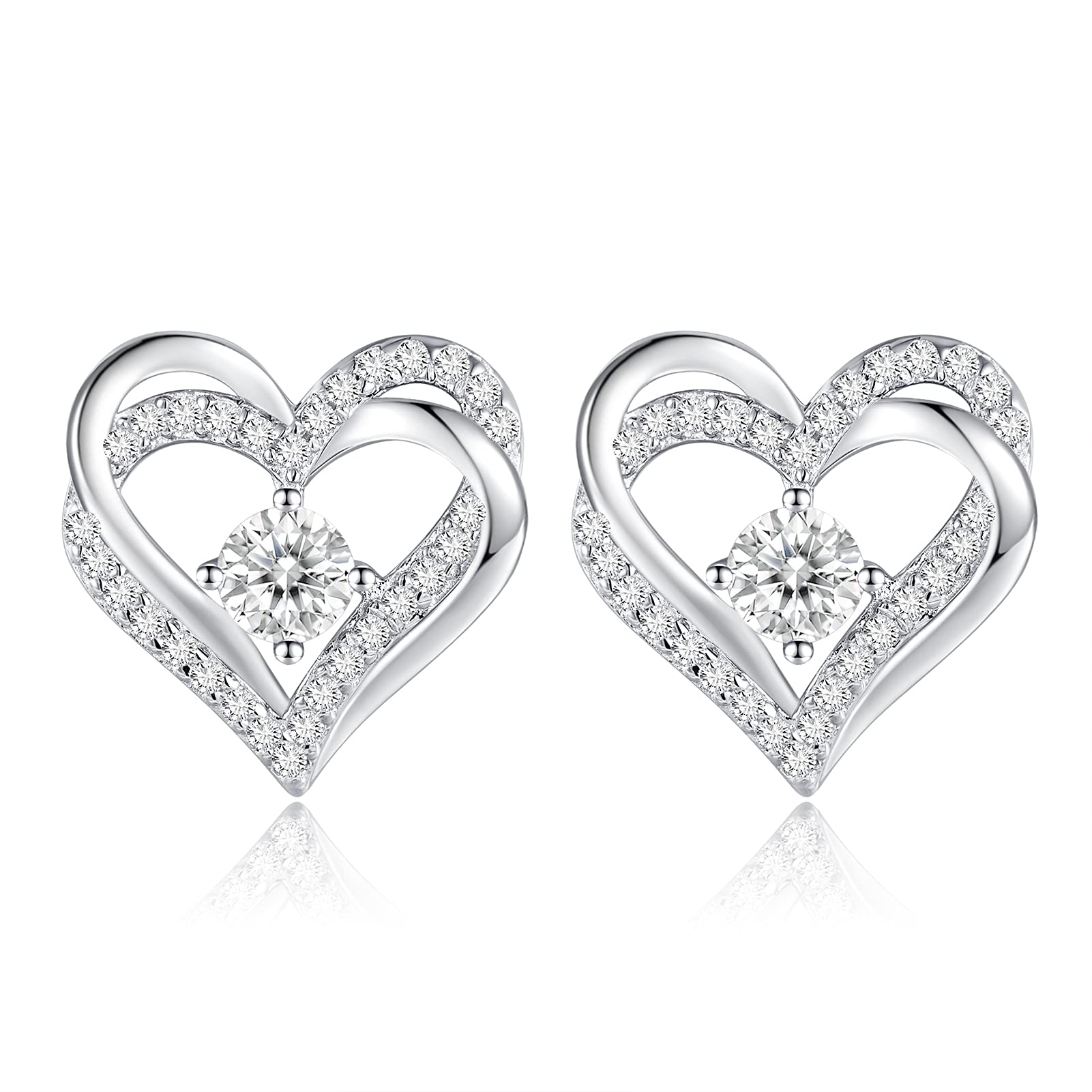 Birthstone Forever Love Earrings - Gift for Mom, Girlfriend, Daughter