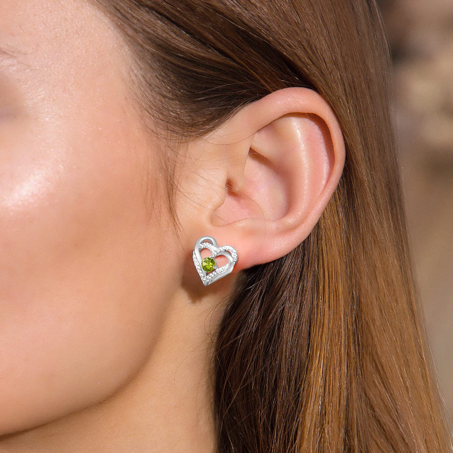 Birthstone Forever Love Earrings - Gift for Mom, Girlfriend, Daughter