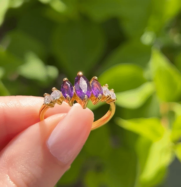 One of a kind piece birthstone Ring